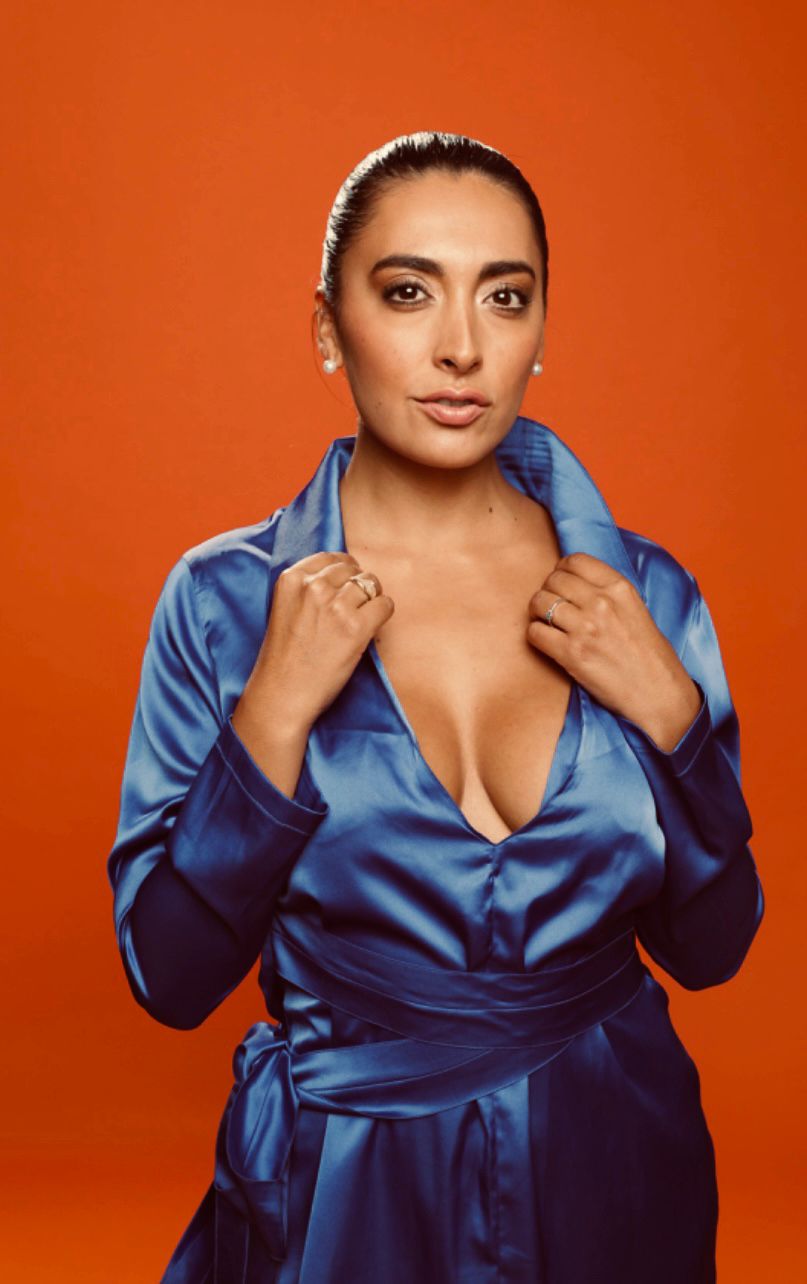 Sapphire silk wrap dress — terracotta studio